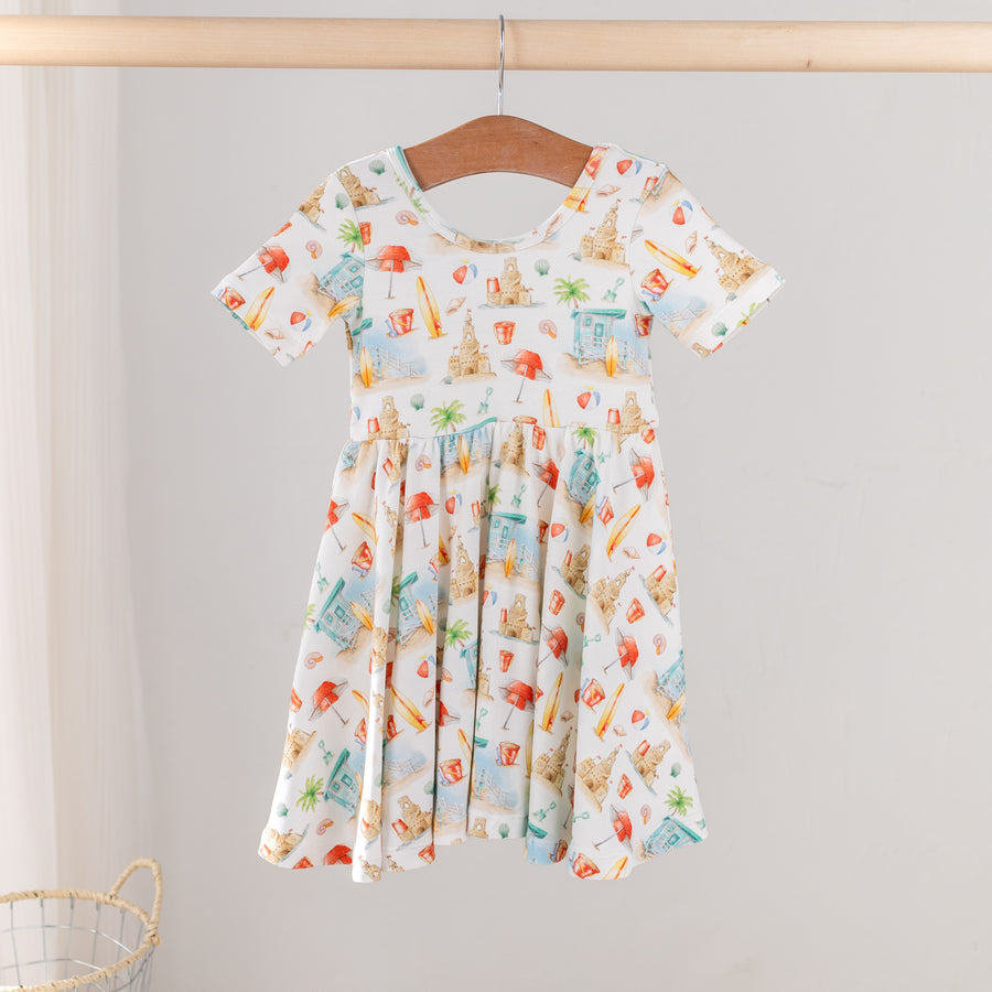 Beach Day Organic Cotton Dress for Kids (Pre-Order Arriving Spring 2026)