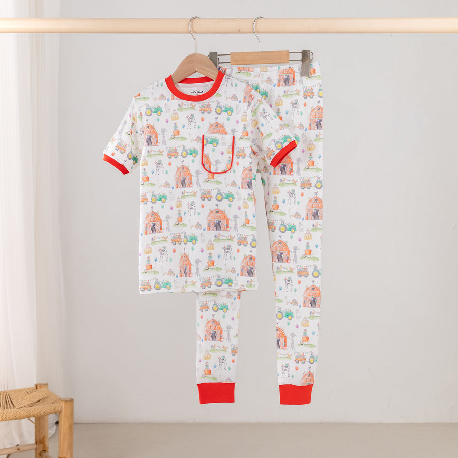 Farm Party Organic Cotton Kids Pajamas (Pre-Order Arriving Spring 2026)