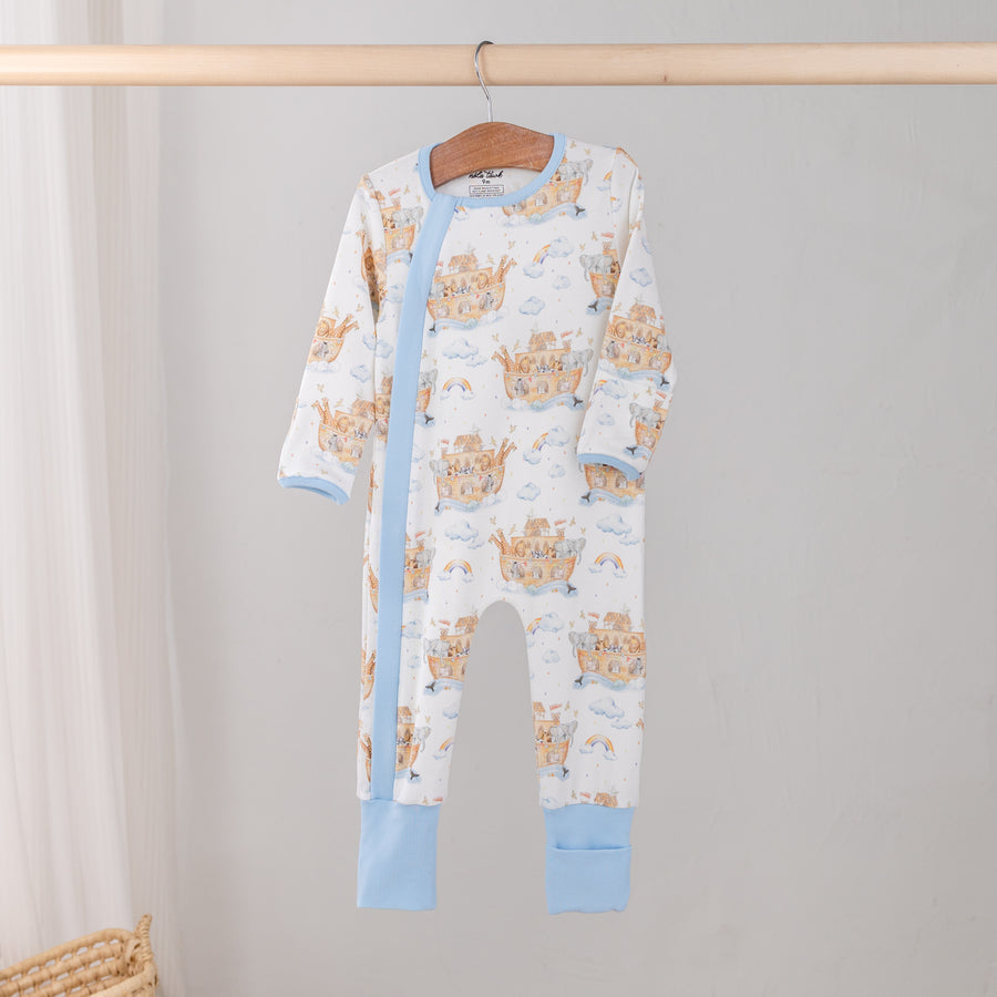 All Aboard Noah's Ark Organic Cotton Kids Pajamas (Pre-Order Arriving Spring 2026)