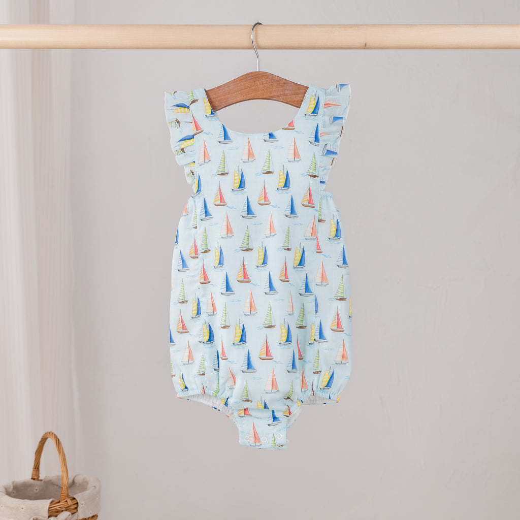 Sea You Soon Organic Muslin Bubble Romper (Pre-Order Arriving Spring 2026)
