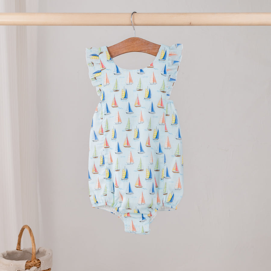 Sea You Soon Organic Muslin Bubble Romper (Pre-Order Arriving Spring 2026)