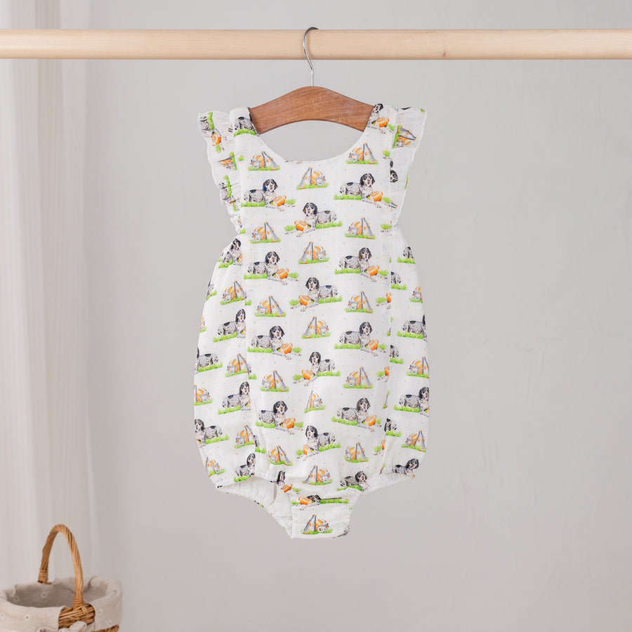 Mascot Mania in Tennessee Organic Muslin Bubble Romper (Pre-Order Arriving Spring 2026)