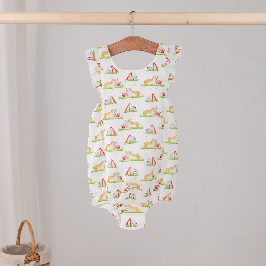 Mascot Mania in Mississippi Organic Muslin Bubble Romper (Pre-Order Arriving Spring 2026)