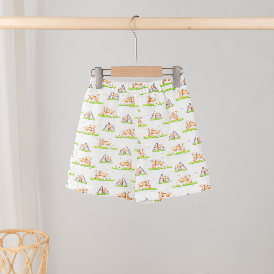 Mascot Mania in Texas Organic Muslin Shorts (Pre-Order Arriving Spring 2026)
