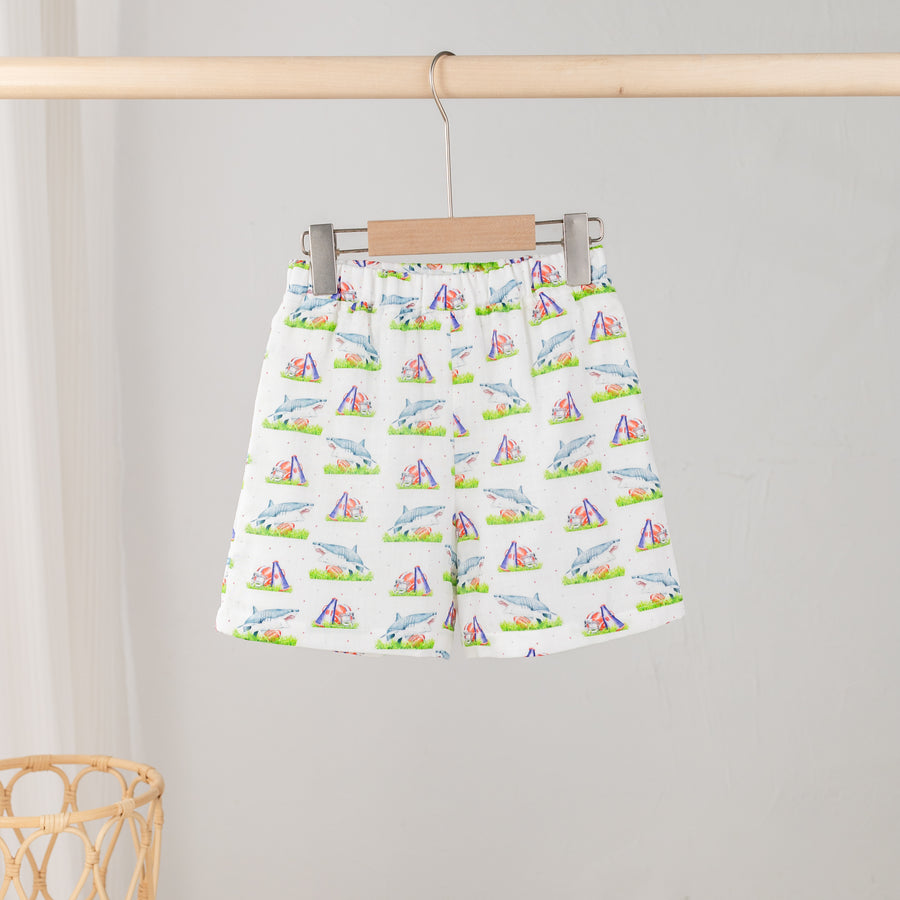 Mascot Mania in Ole Miss Organic Muslin Shorts (Pre-Order Arriving Spring 2026)