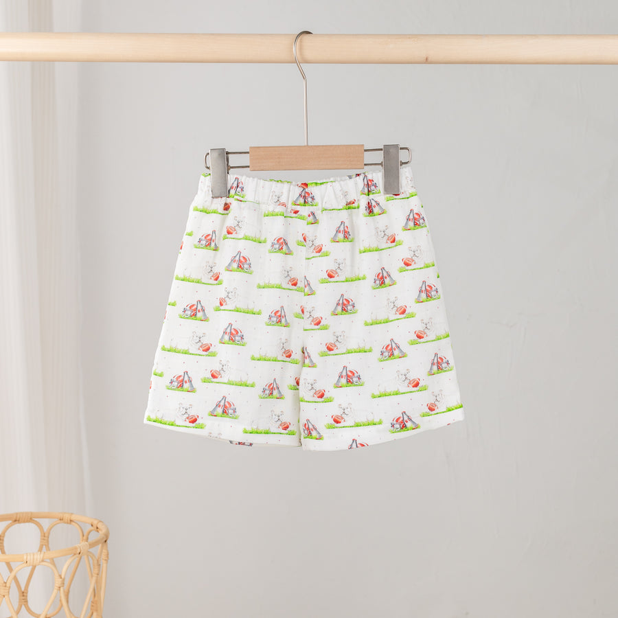 Mascot Mania in Georgia Organic Muslin Shorts (Pre-Order Arriving Spring 2026)