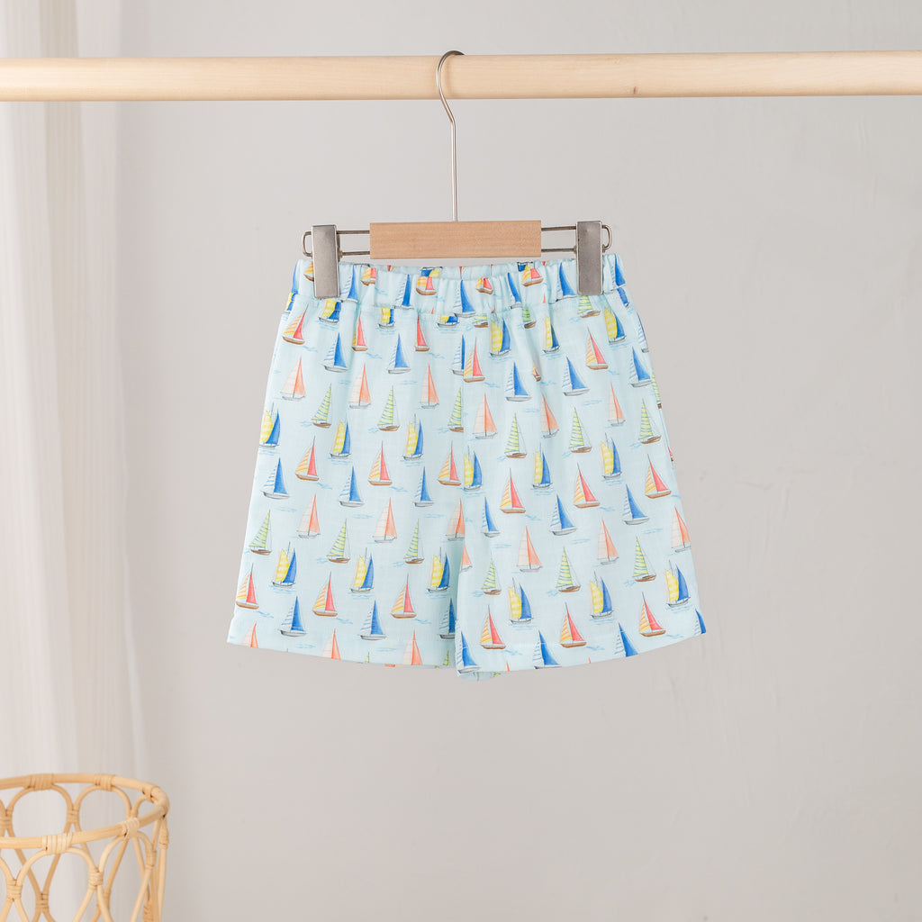 Sea You Soon Organic Muslin Shorts (Pre-Order Arriving Spring 2027)