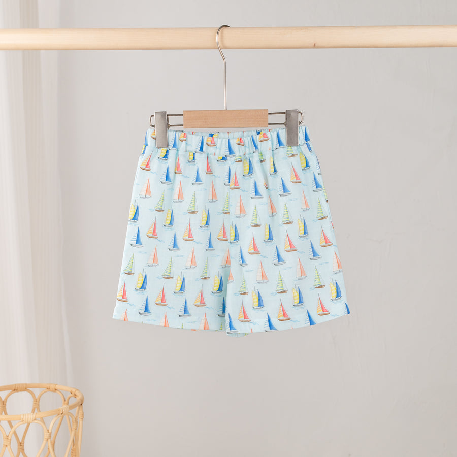 Sea You Soon Organic Muslin Shorts (Pre-Order Arriving Spring 2026)