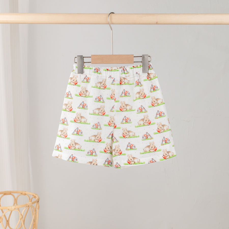 Mascot Mania in Arkansas Organic Muslin Shorts (Pre-Order Arriving Spring 2026)