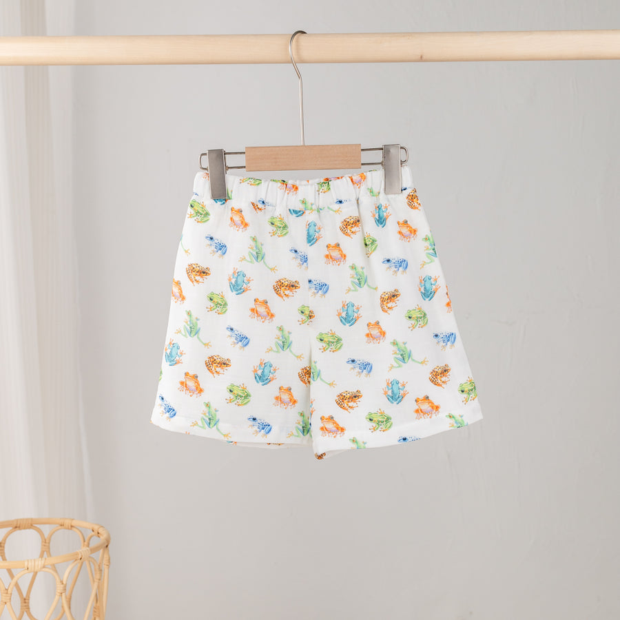 Toadally Cute Organic Muslin Shorts (Pre-Order Arriving Spring 2026)