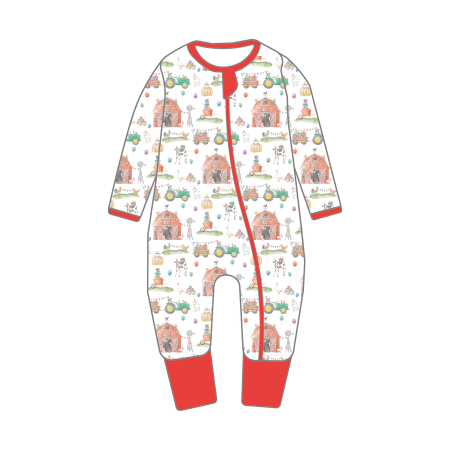 Farm Party Organic Cotton Kids Pajamas (Pre-Order Arriving Spring 2026)