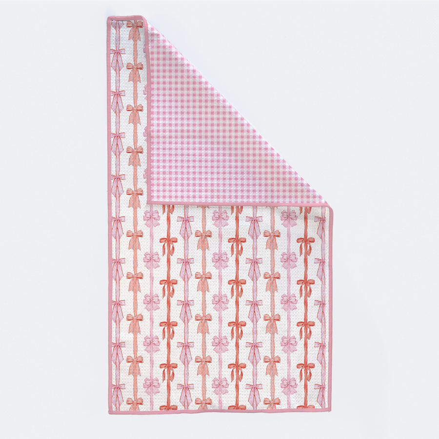 Tied Up in Pink Kitchen Towel