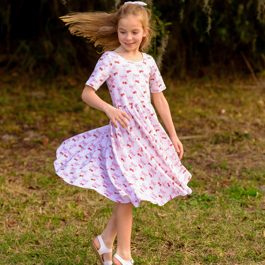 cotton on cherry dress Cherry On Top Organic Cotton Dress for Kids