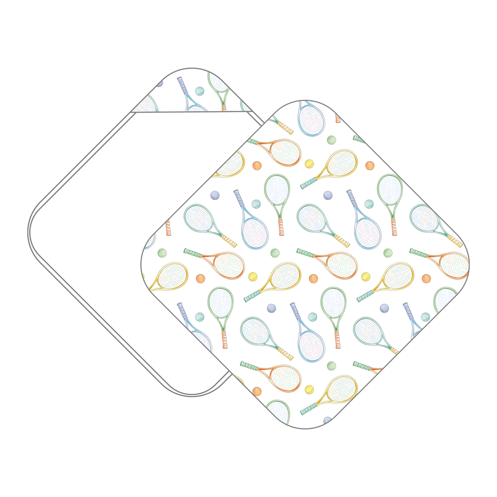 Game, Set, Match Muslin Hooded Baby Towel (Pre-Order Arriving Spring 2027)