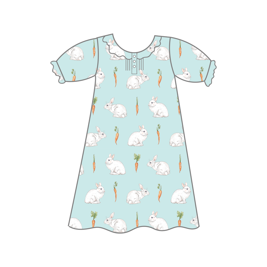 Bunny Hop Organic Cotton Play Dress (Pre-Order Arriving Spring 2024)
