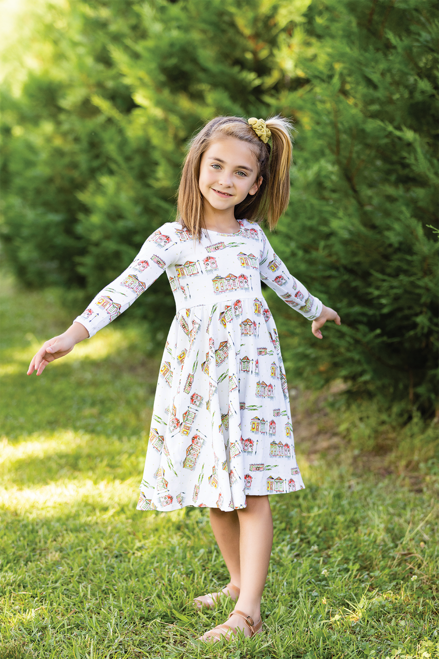 Bayou Wonderland Organic Cotton Christmas Dress for Kids Bayou Wonderland Organic Cotton Christmas Dress for Kids