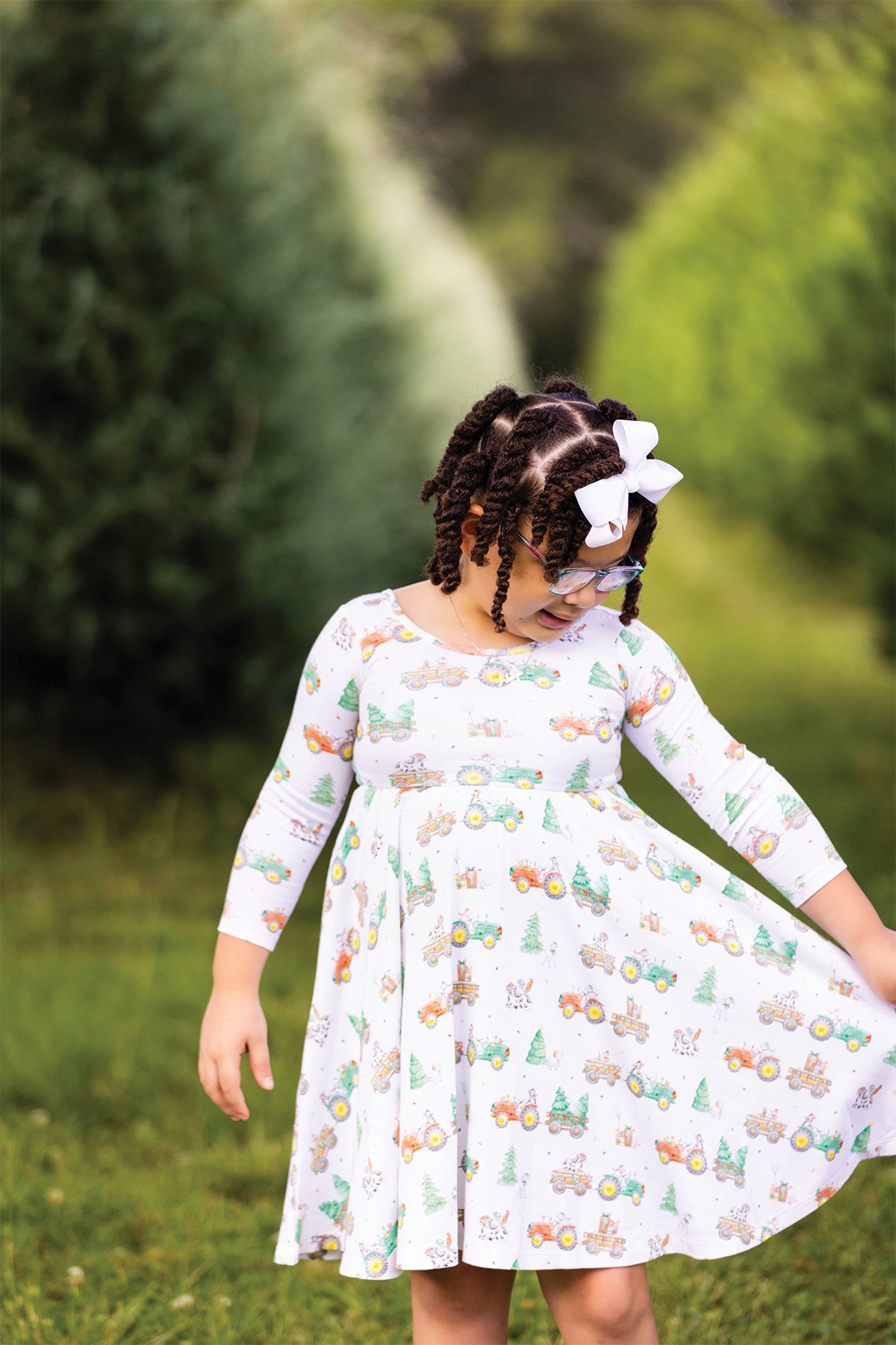 Moo-y Christmas Organic Cotton Christmas Dress for Kids Moo-y Christmas Organic Cotton Christmas Dress for Kids