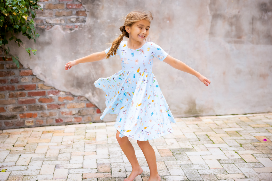 midi organic cotton dress children Mommy-and-Me Matching Summer Dresses