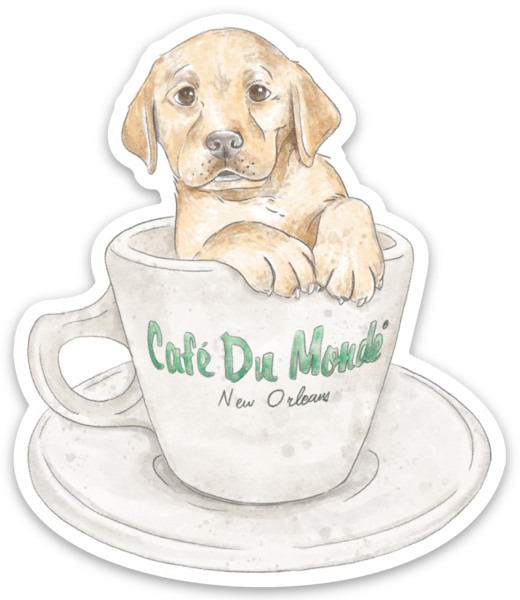 cafe-du-monde-pup-in-a-cup-die-cut-stickers