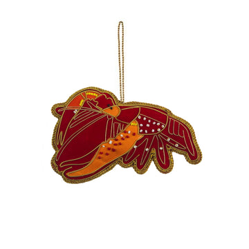crawfish-emboidered-christmas-ornament