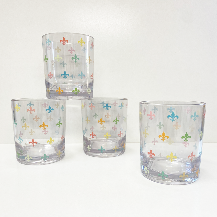 Fleur De Lis Acrylic Drinking Glasses – Nola Tawk