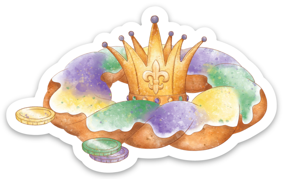 king-cake-die-cut-stickers