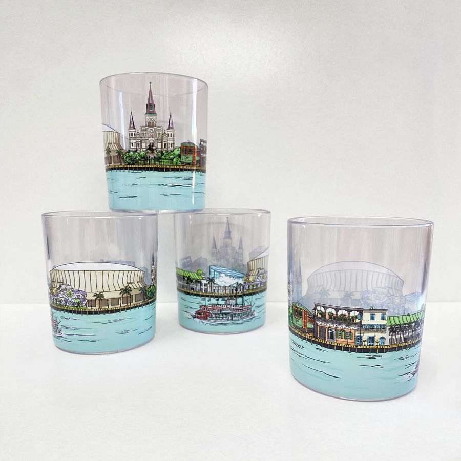 new-orleans-skyline-acrylic-drinking-glasses