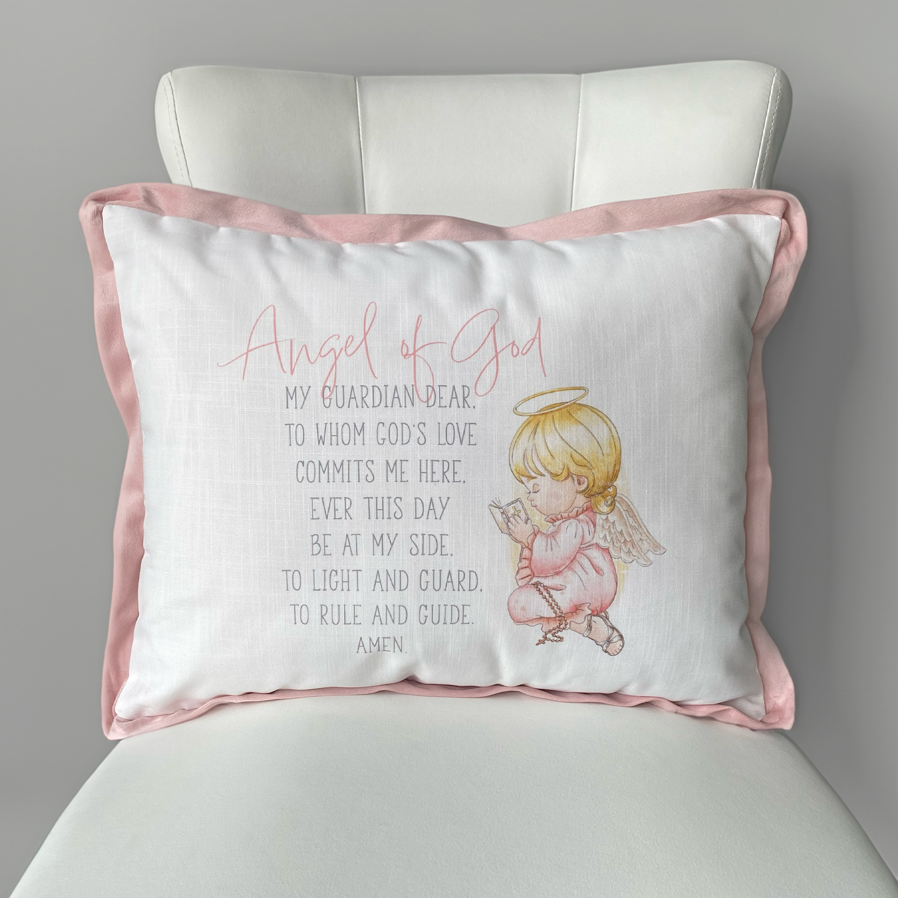 クッション・座布団 Girls Dont Cry GDC Angel Logo Pillow Pink Guardian Angel Printed Pillow – Nola Tawk