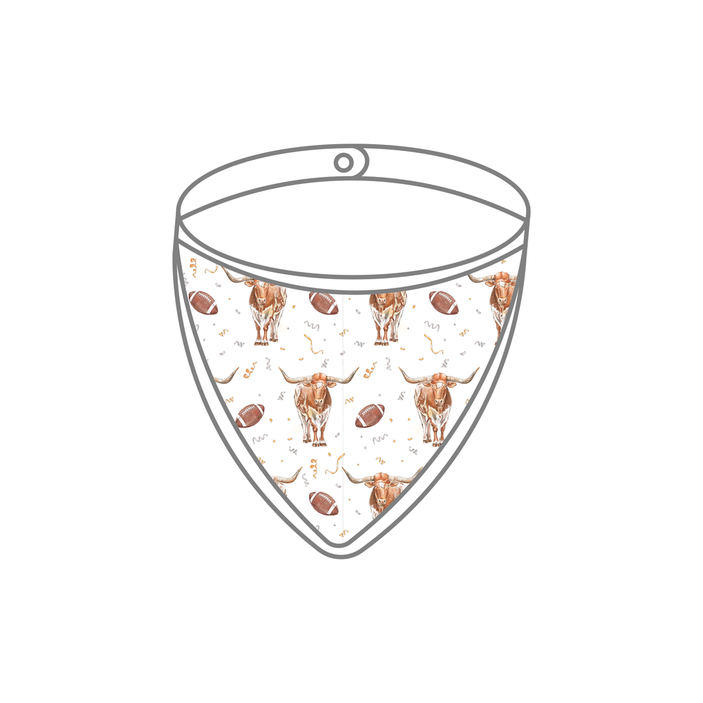 Kickoff in Texas Organic Muslin Bib (Pre-Order Arriving Spring 2027)