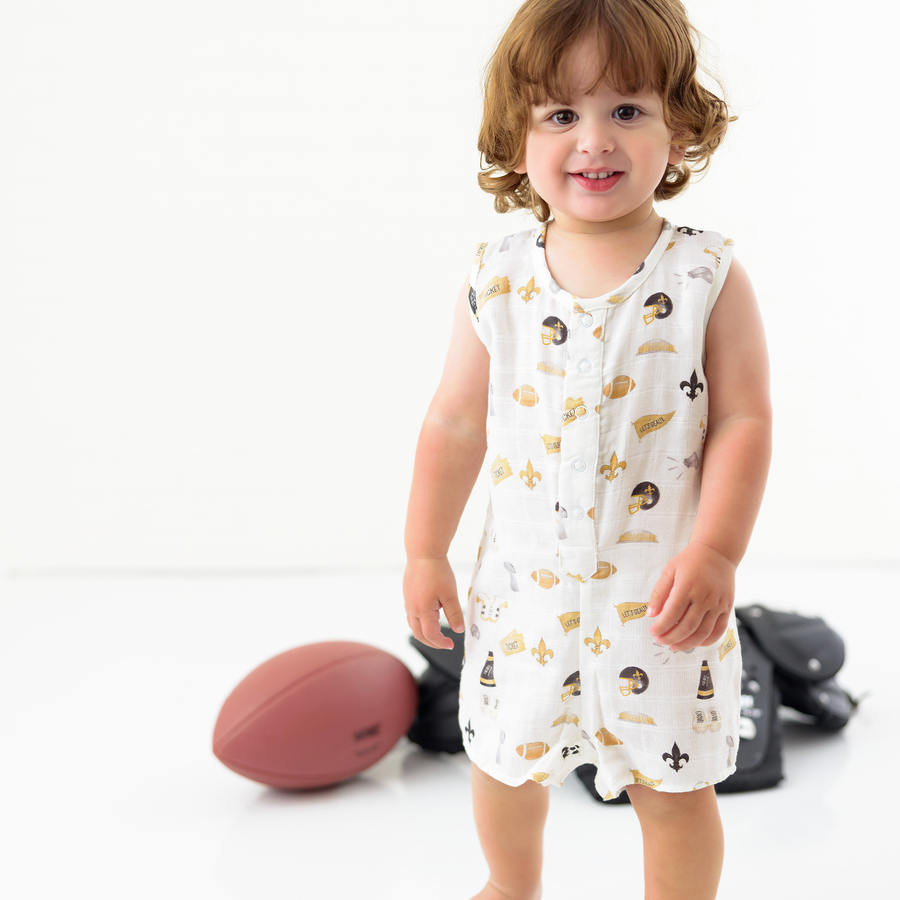 Let's go Saints Organic Muslin Shortall