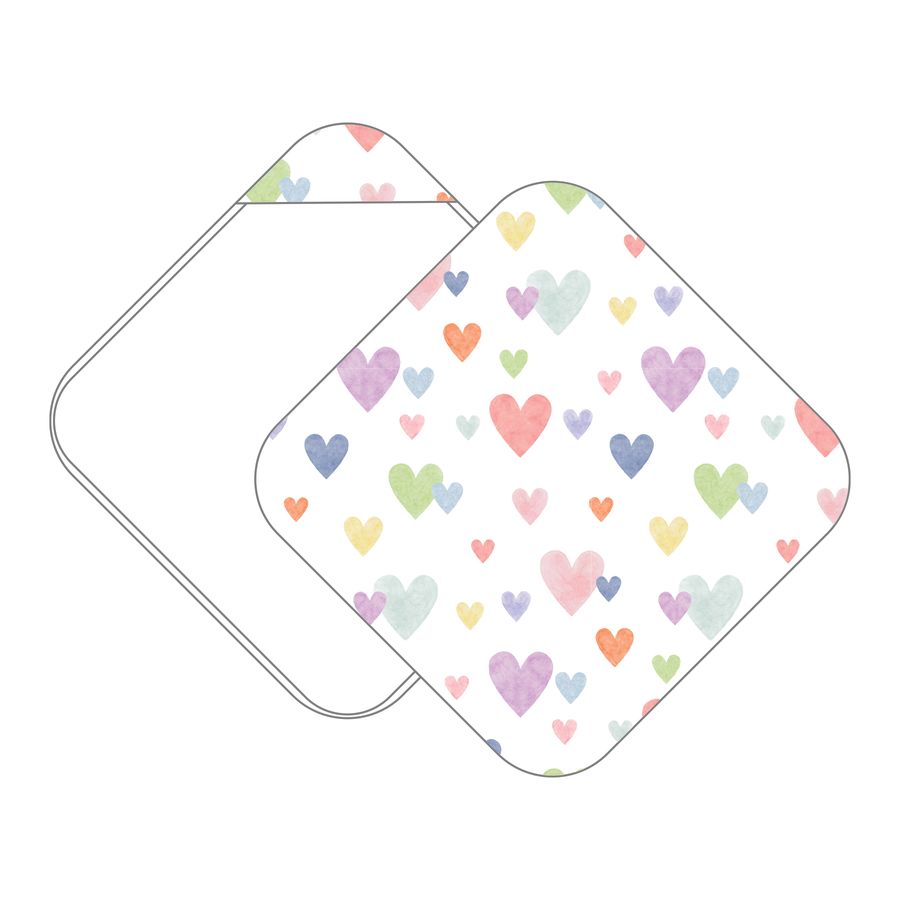 Confetti Hearts Muslin Hooded Baby Towel (Pre-Order Arriving Spring 2024)