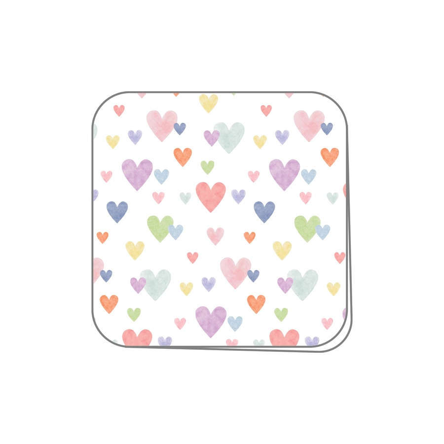Confetti hearts Organic Muslin Swaddle Blanket (Pre-Order Arriving Spring 2024)