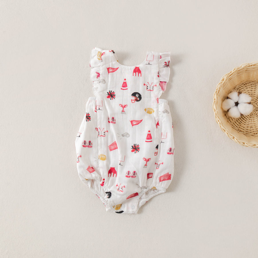Let's Go Bulldogs Organic Muslin Sunsuit
