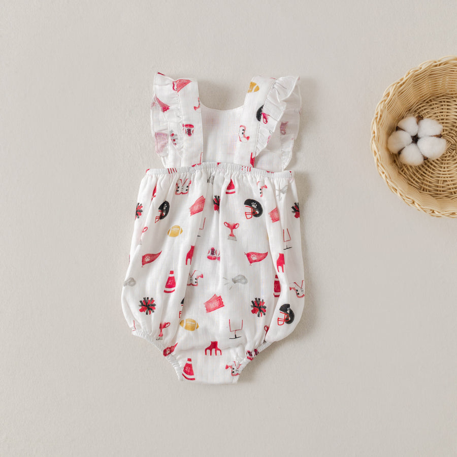 Let's Go Bulldogs Organic Muslin Sunsuit