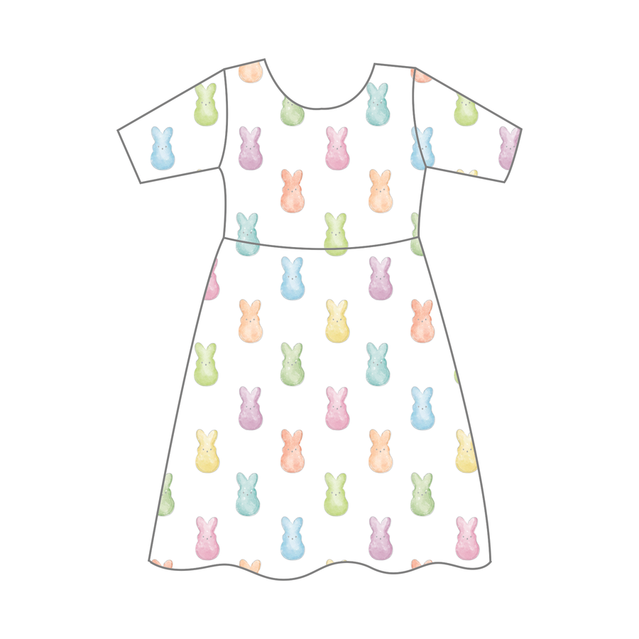 Hoppy Easter Organic Cotton Twirl Dress (Pre-Order Arriving Spring 2024)