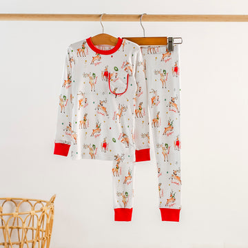 Oh Deer, Christmas is Here! Organic Cotton Pajama Set