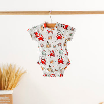 He sees you when you're crabby Organic Cotton Onesie
