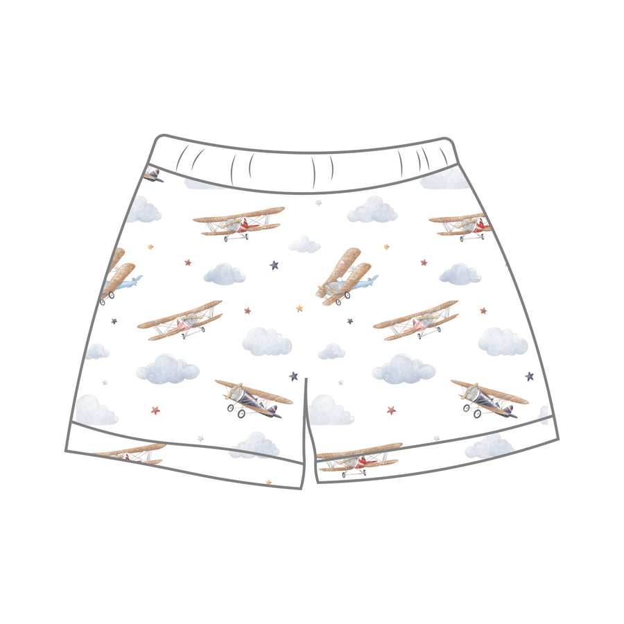 Just Plane Awesome Organic Muslin Shorts (Pre-Order Arriving Spring 2024)