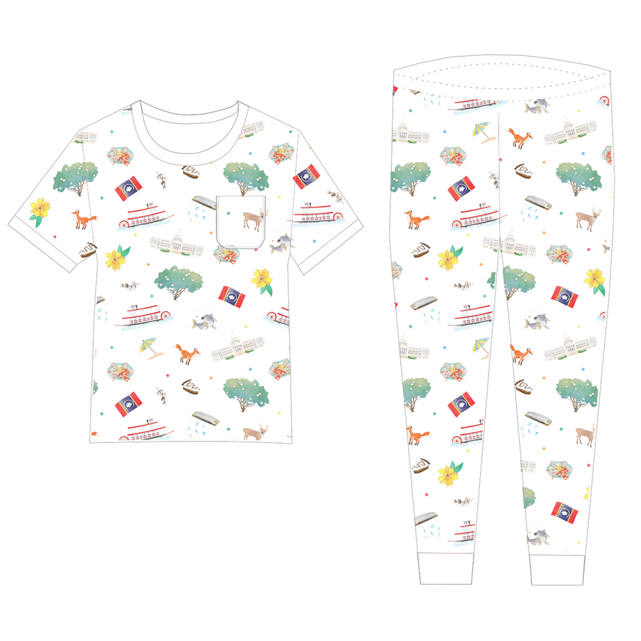 Mississippi Kids Organic Cotton Pajama Set (Pre-Order Arriving Spring 2024)