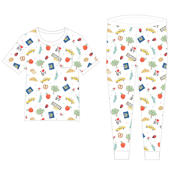 New York Kids Organic Cotton Pajama Set (Pre-Order Arriving Fall 2025)