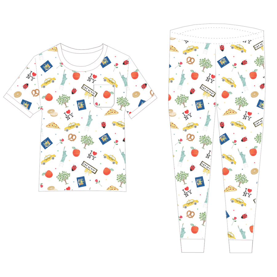 New York Kids Organic Cotton Pajama Set (Pre-Order Arriving Spring 2024)