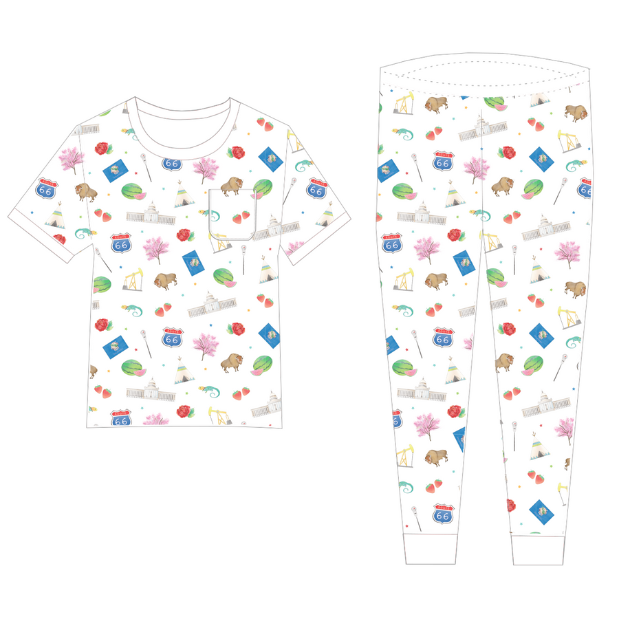 Oklahoma Kids Organic Cotton Pajama Set (Pre-Order Arriving Spring 2024)