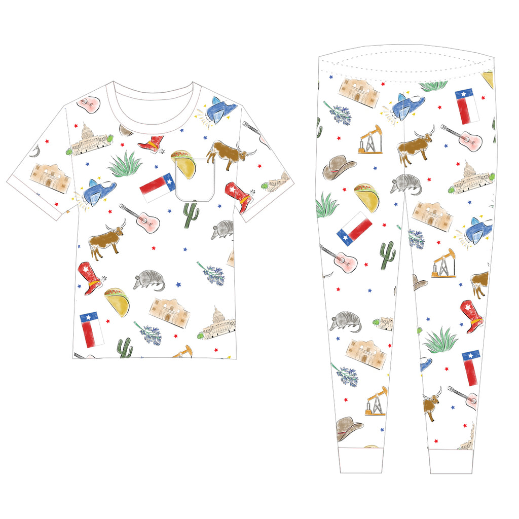 Texas Kids Organic Cotton Pajama Set (Pre-Order Arriving Spring 2027)