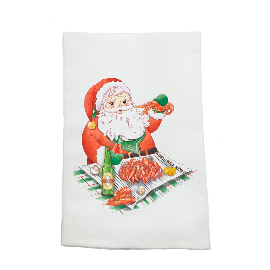 ZOIIWA Christmas Kitchen Towels Black Santa Claus 4 Pcs Dishtowels African  American Fiber Hand Towels Winter Xmas Tree Plaid Dish Towel Ultra